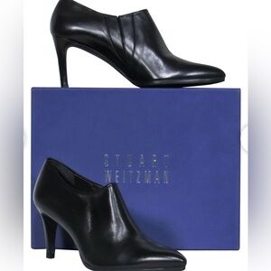 🖤NEW IN BOX- Stuart Weitzman - Black Leather Heel Pointed Toe "Napa" Booties